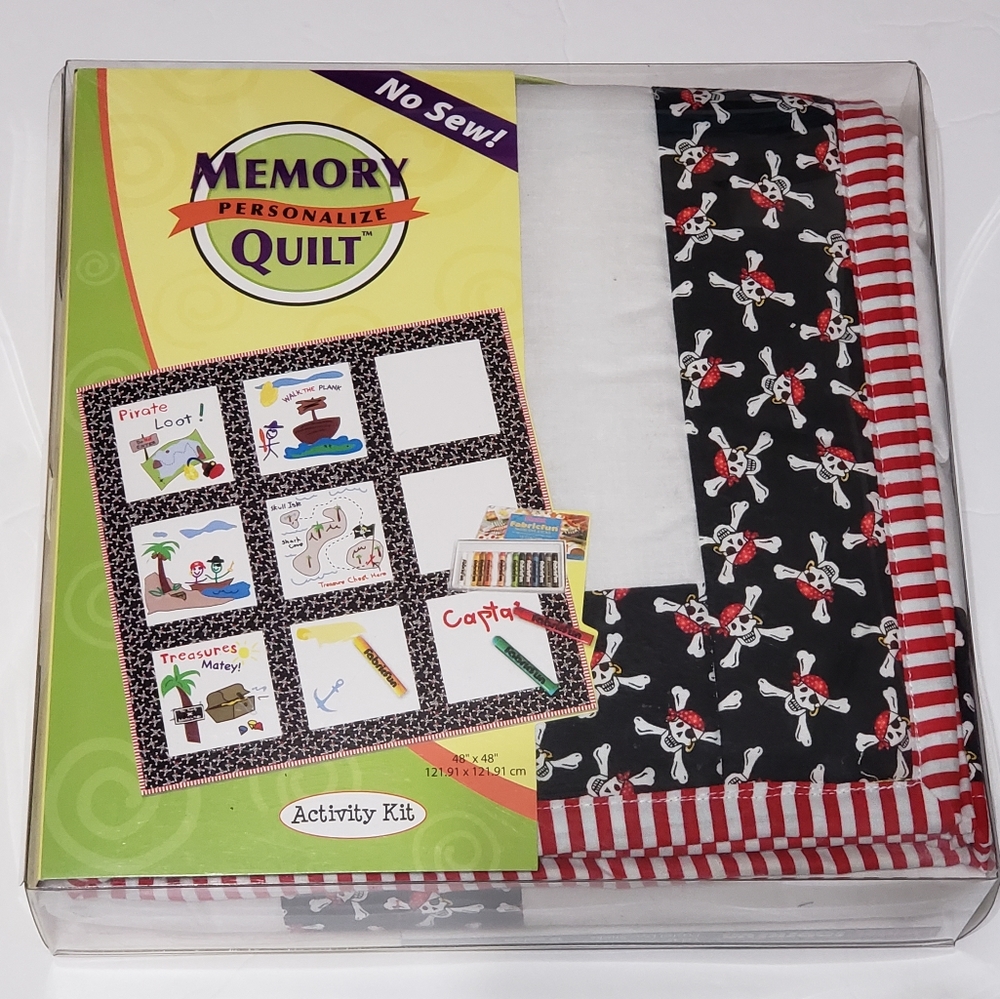 Activity Kit Memory Quilt No Sew Personalized Pirate Theme Project